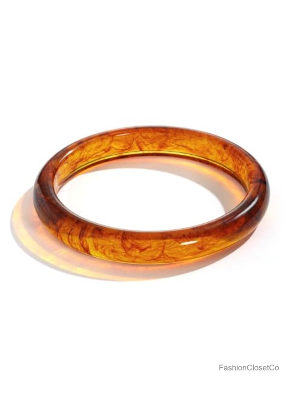 Vintage Acetate Mottled Acrylic Bangle Bracelet Women Minimalist Jewelry